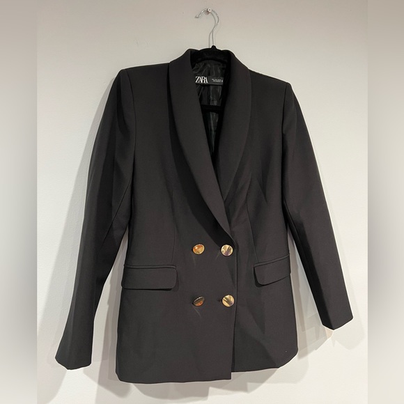 Zara double  breasted blazer with gold button - Picture 8 of 12